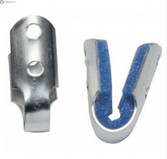 MCK Finger Splint Padded Aluminum / Foam Left or Right Hand Silver / Blue Medium