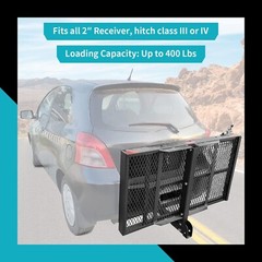 500lbs Wheelchair Hitch Carrier Mobility Electric Scooter Loading Ramp For caR
