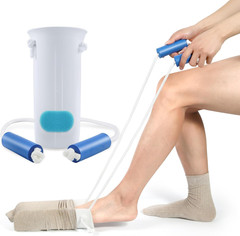 Sock Aid for Putting on Socks, 4″ Foot Width, No Bending | Soft Flexible ABS She