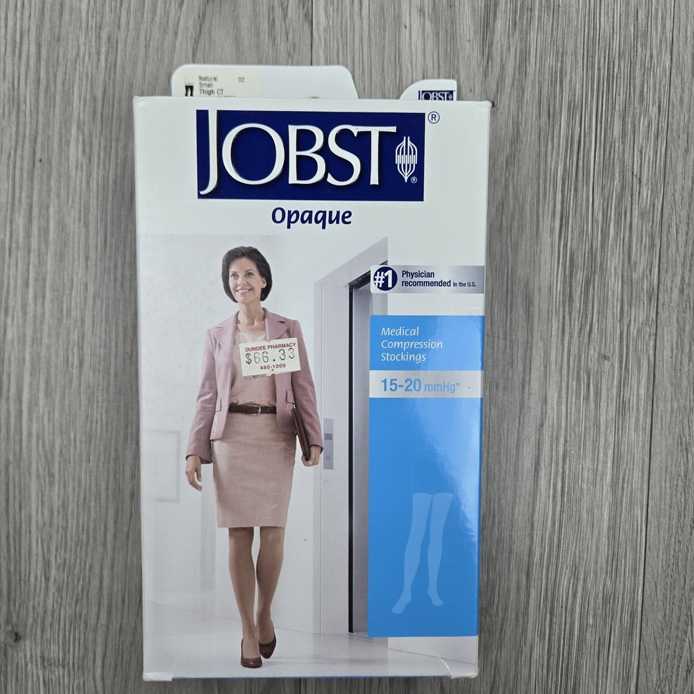 Jobst Compression Stockings Small Opaque Natural Thigh 15-20 mmHg