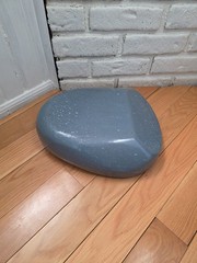 Vintage Blue speckled Porcelain Enamel Metal Bed Pan Primitive Decor Enamelware