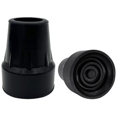 Replacement Cane Tips, 7/8 Inch, Black. (Pack of 2) in