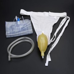 US – Silicone Wearable Urinal Bag Catheter Portable External Collector for men