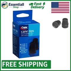 Black 3/4″ Cane Tip – Metal Reinforced for Stability & Safety Assurance