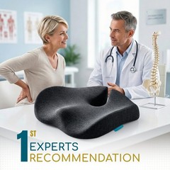 SitCushion Extra Large Memory Foam Seat Cushions X-Large, Black & Dark Gray