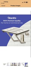 Stardrix 18″ x 16″ White Folding Shower Seat Bench Wall Mount Foldable Bathroom