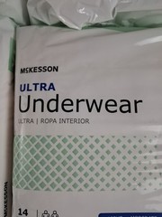 McKesson UWBXL Unisex Adult’s Disposable Underwear Size XL 58-68 White 56 ct