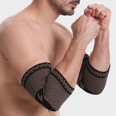 1PCS Copper Elbow Brace Compression Sleeve Support Arthritis Tendon Joint Wrap