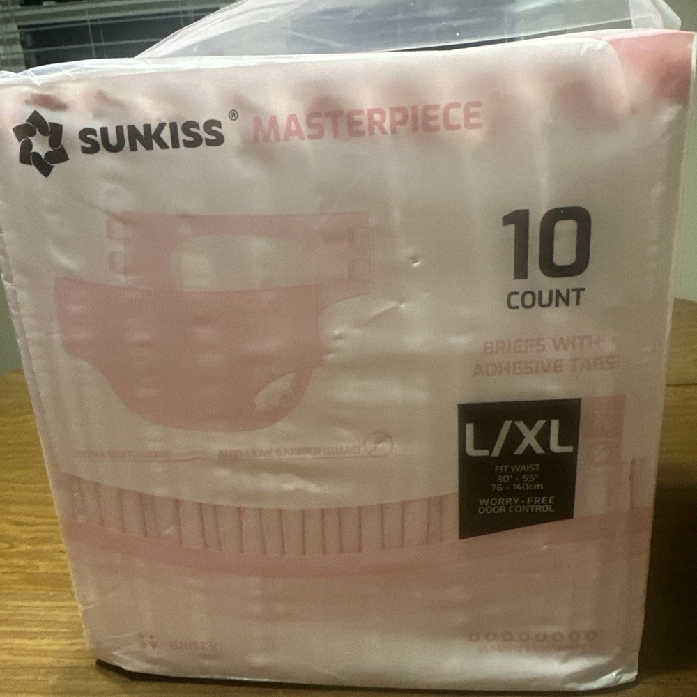 SUNKISS Masterpiece Adult Diapers with Tabs, Unisex Disposable Incontinence B…