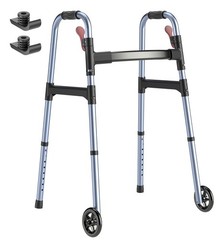 Lightweight Foldable Walker for Seniors – 350lb Capacity, Adjustable Height, Eas