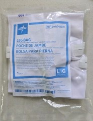 Medline Leg Bag – with Elastic Straps and Twist Valve Drainage – Large DYND12578