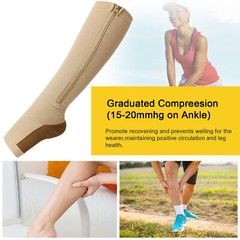 1/2PairCompression Sports Toeless Calf Leg Ankle Socks Support Men Women 30mmHg