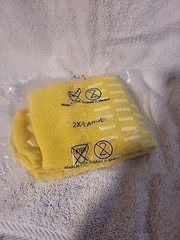 2 Pair Slipper Hospital Socks Confetti Treads® XX-Large Yellow Ankle High