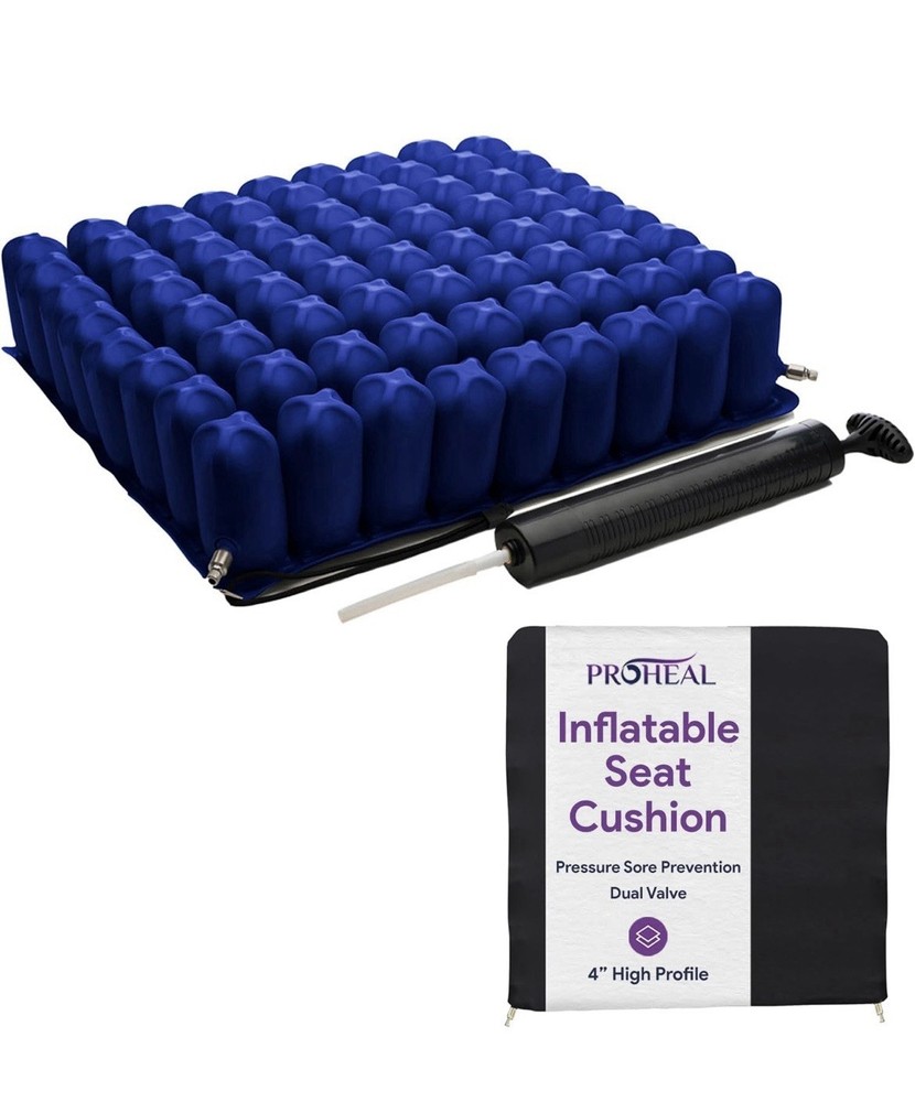 ProActive Inflatable Wheelchair Seat Air Cushion – 20″x18″x4” – High Profile –