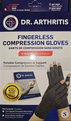2 PAIR Dr. Arthritis Compression Gloves Doctor Developed Arthritis Fingerless SM