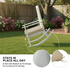 Outdoor Chair Cushions, Water-Resistant & 19″ x 4 Pack, Natural