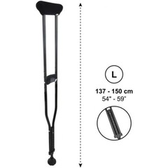 KMINA Underarm Crutches Large 54″-59″ Aluminum NEW