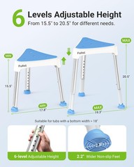 Space-Saving Triangular Shower Chair for Inside Shower with EVA Pad, 400 lbs