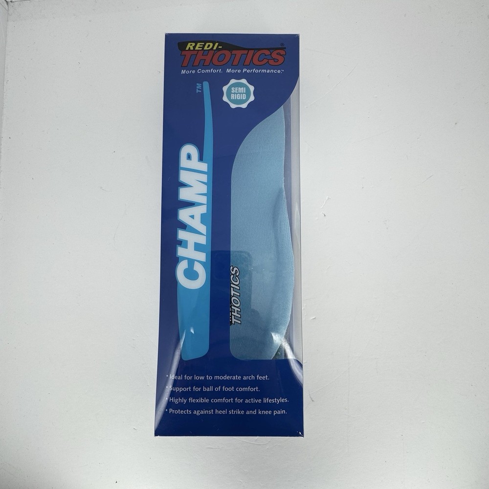 REDI-THOTICS CHAMP Orthotics Semi-Rigid Insoles Sz C Men 8-8.5 Women’s 9-9.5