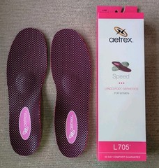 Aetrex L705 Womens Speed Lynco Orthotics Metatarsal Support Med/High Arch SZ 10