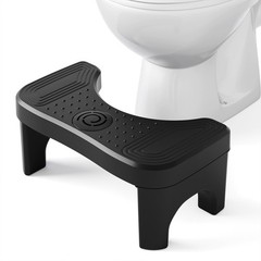Recximi Black Toilet Stool Poop Squat Adult, Foot 1 Pack,