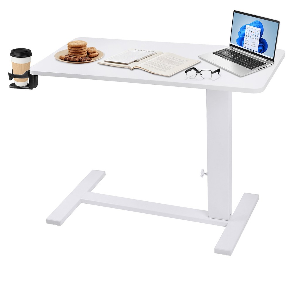 Adjustable Overbed Bedside Table with Wheels Bed Desk For Hospital and Home use