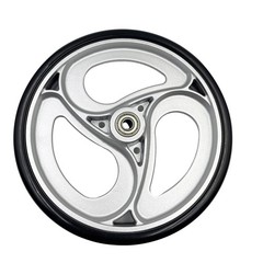 Yuqim 2 Pcs 9.4″ Replacement Wheels for Rollator Walker 8 Inch, Silver