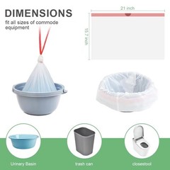 Commode Liners 120PCS Bedside Commode Liners Disposable-Portable Toilet Bags …