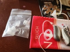 Bernafon Viron 9 miniRITE Hearing Aids Set – Size 312 – With Case & Accessories
