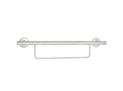 Seachrome 24-Inch Newport Grab Bar with Towel Bar, Satin Stainless Steel