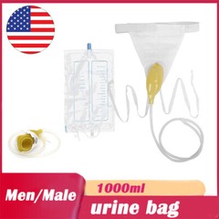 US Portable Urine Leg Bag Collector Pee Catheter male Wearable men Urinal 1000ml