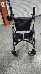 UPWalker 4-Wheel Rollator w/ Seat, Padded Armrests, Brakes Black