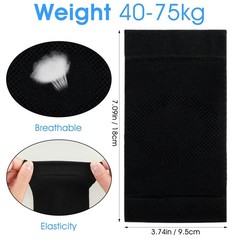 2PCS Elbow Compression Sleeve Breathable Support for Tennis Golf Workout Black