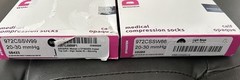 Dynaven Women Calf Medical Compression Socks 20-30mmHg Light Beige & Black Sz SS