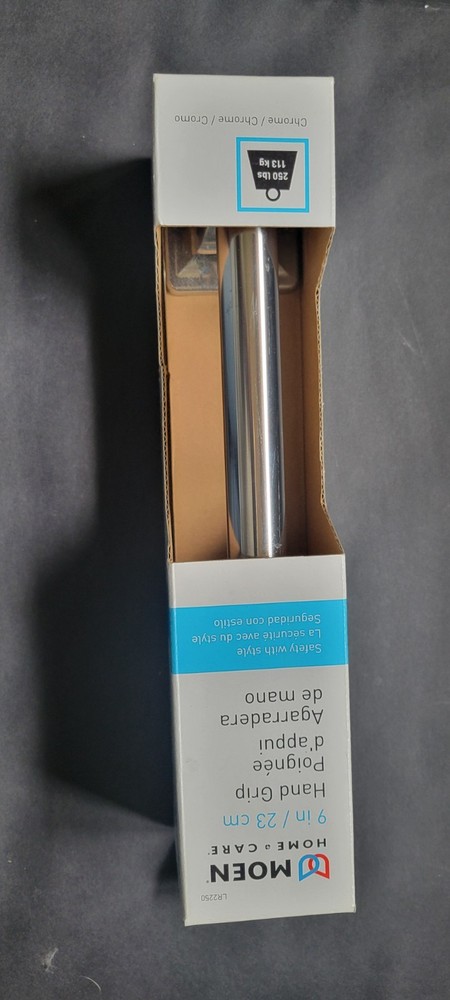 Moen Chrome 9″ Hand Grip Rail Home Care Safety 250lb LR2250 – New in Box