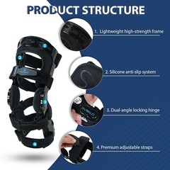 Nvorliy Hinged ROM Knee Brace Left Medium ACL MCL PCL Support OA Arthritis