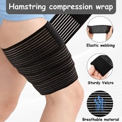 2 Pcs Hamstring Compression Wrap for Legs, Adjustable Compression Wrap, Brace…
