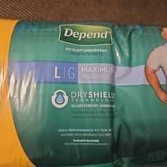 Depend Fresh Protection Mens Size Large MAXIMUM 28 underwear ADULTS Diapers