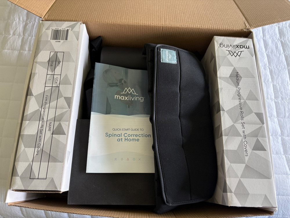 MaxLiving Spinal Home Correction Kit – includes waist, shoulder, and head weight