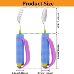 Adaptive Utensils for Arthritis, Parkinson’s & Hand Tremors – 360° Rotating W…