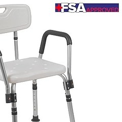 HERCULES Series 300 Lb. Capacity Adjustable Teal Bath & Shower Chair with Quick