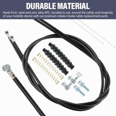 JIANWEI 14Pcs Brake Cable Drive Rollator Replacement Parts, 45″ Brake Cable R…