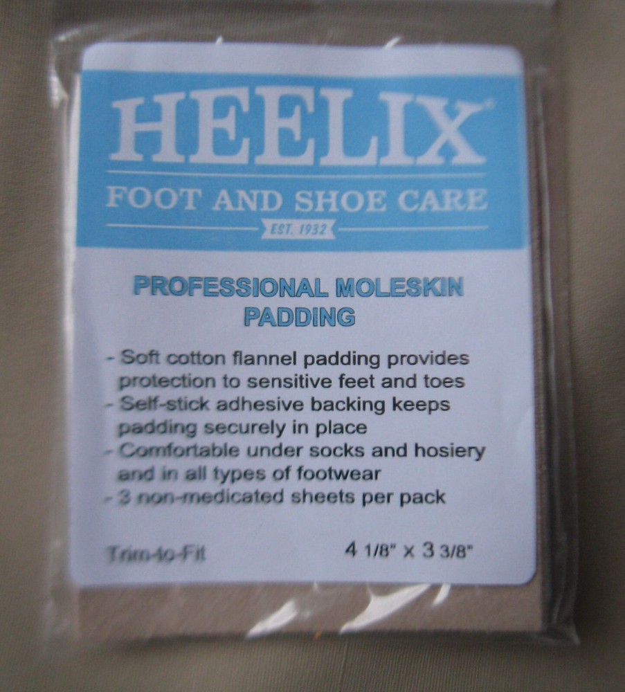 Super Moleskin padding self-adhesive NEW in package 3 fabric strips boots shoes