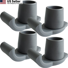 Aliseniors 4 Pack Walker Ski Glides for Seniors, Skis Folding Walkers Grey