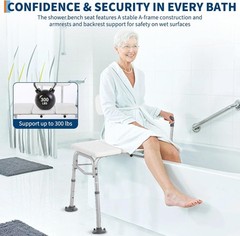 Senior Step Stool with Handle, Heavy Duty 2-Step Non-Slip Platform,440lb Support