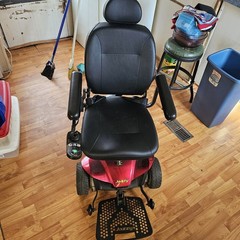 Candy Red Jazzy Select Elite ES power wheelchair with charger