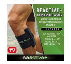 BeActive Plus Adjustable Sciatica Pain Relief Brace Black Neoprene Calf Wrap