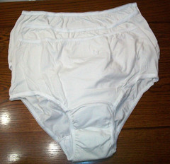 SEA CARE PLUS 2X LOT 3 WHITE COTTON STRETCH INCONTINENCE UNDERWEAR PANTIES BRIEF