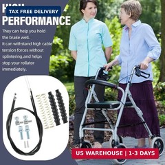 14Pcs Brake Cable Drive Rollator Replacement Parts, 45″ Brake Cable Roll