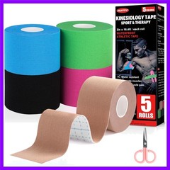 5 Roll Kinesiology Tape Athletic Muscle Support Sport Elastic Physio Therapeutic